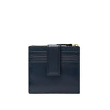 Portafogli in pelle donna piccolo Lucrezia, Blu Oltremare