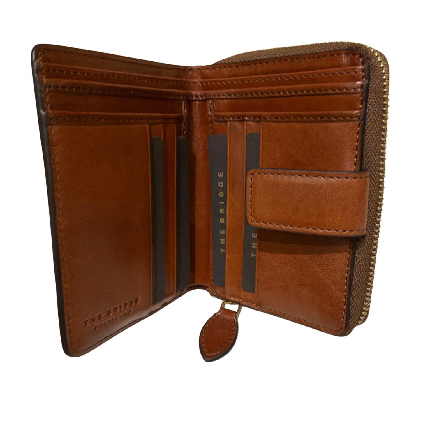 The bridge - Portafoglio piccolo con zip linea Frida, Marrone