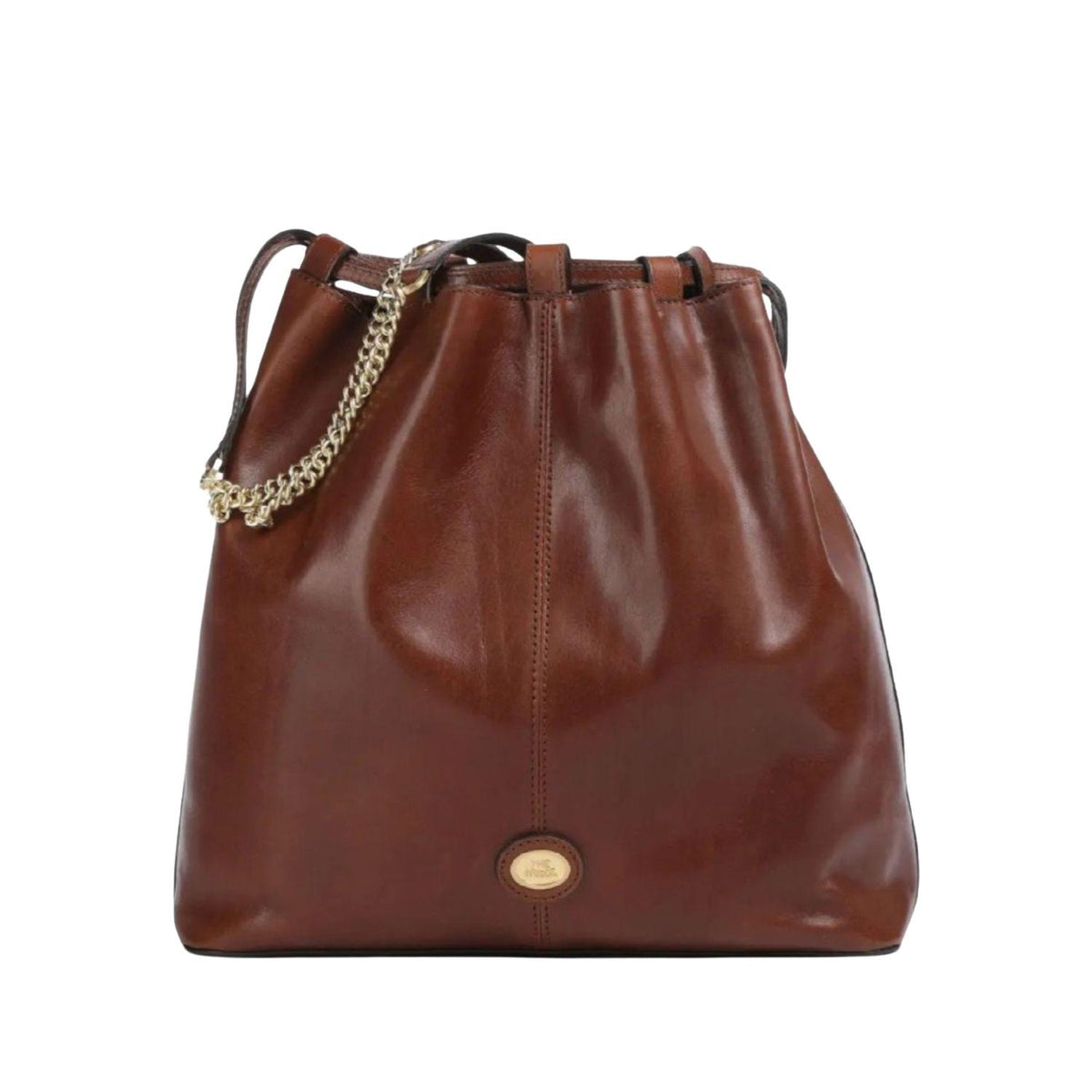 THE BRIDGE - Story line large bucket with chain, Brown