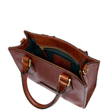 Borsa a mano in pelle con tracolla removibile, Cuoio