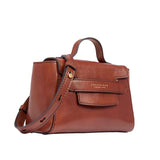 Borsa pelle donna con tracolla removibile Lucrezia, Marrone
