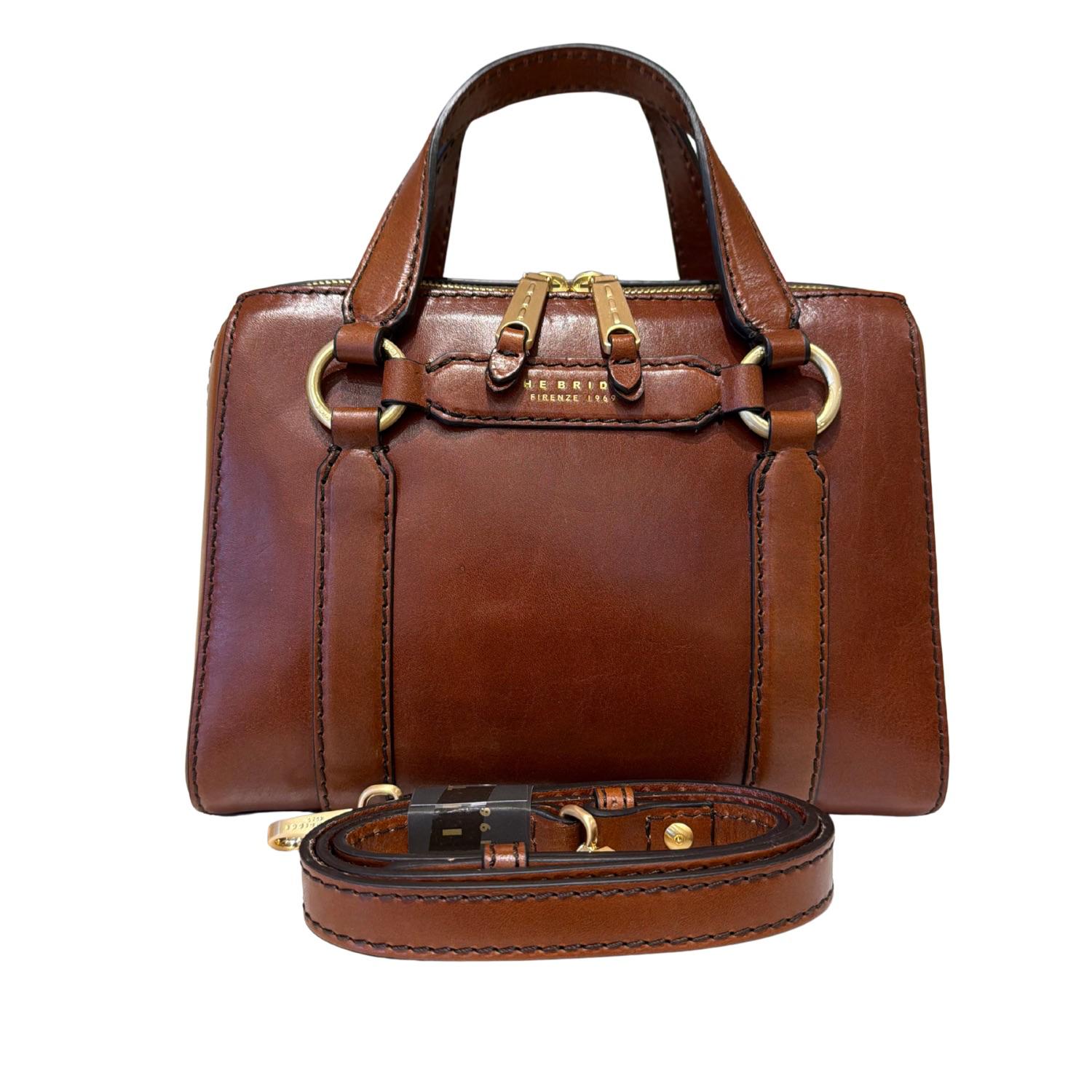 The Bridge - Bauletto in pelle collezione SS26 Laura, Marrone