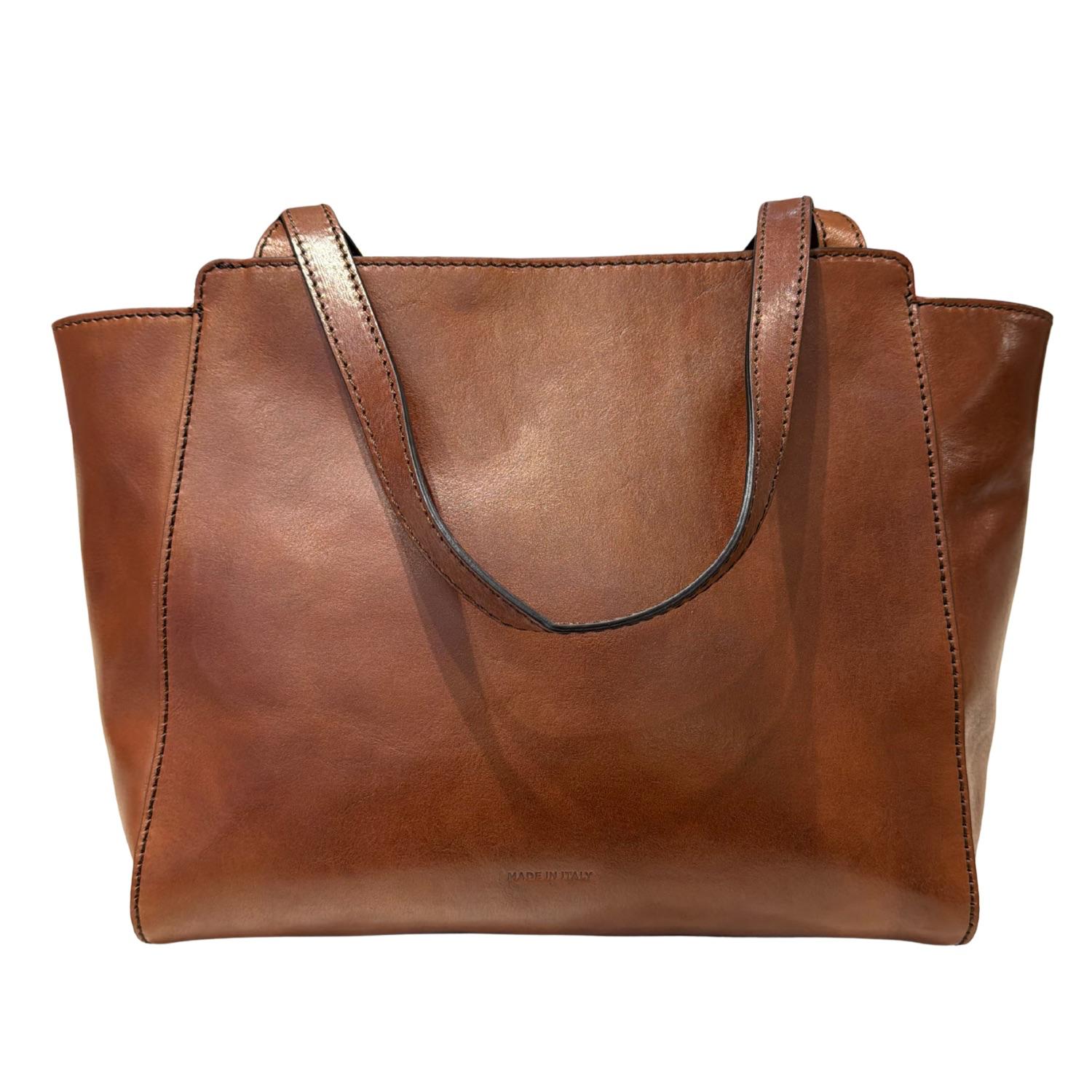 The bridge - Shopper linea Lucrezia in pelle, Marrone