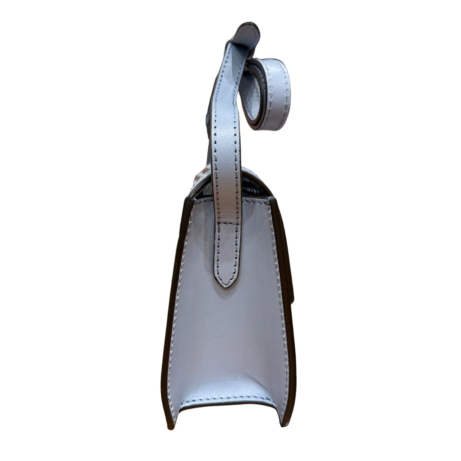 The Bridge - Tracollina in cuoio e filo di cotone linea Lucrezia SS26, Azzurro