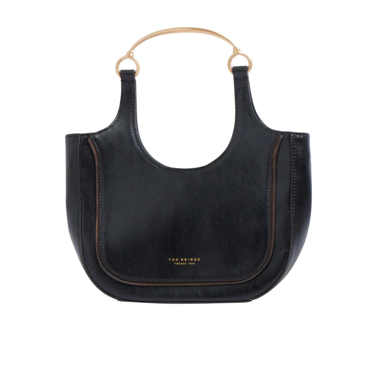 The Bridge - Borsa hobo pelle formato mini Luce, Nero