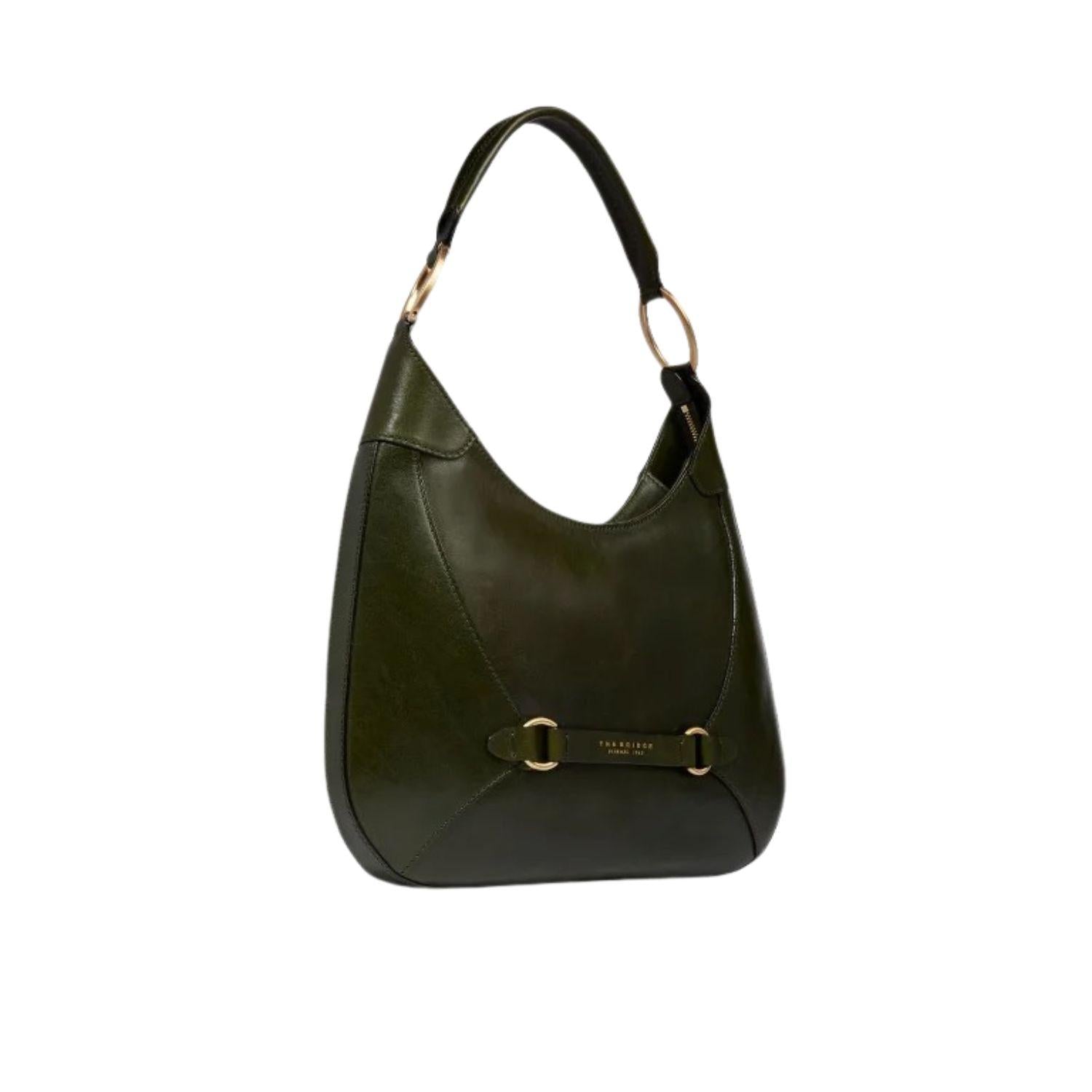 The Bridge - Borsa Hobo in pelle, Verde Scuro