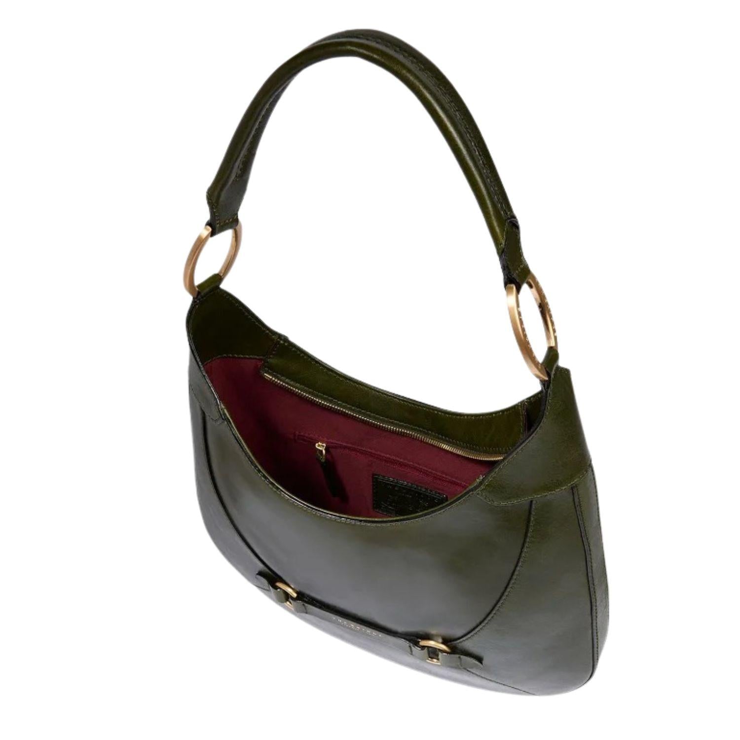 The Bridge - Borsa Hobo in pelle, Verde Scuro