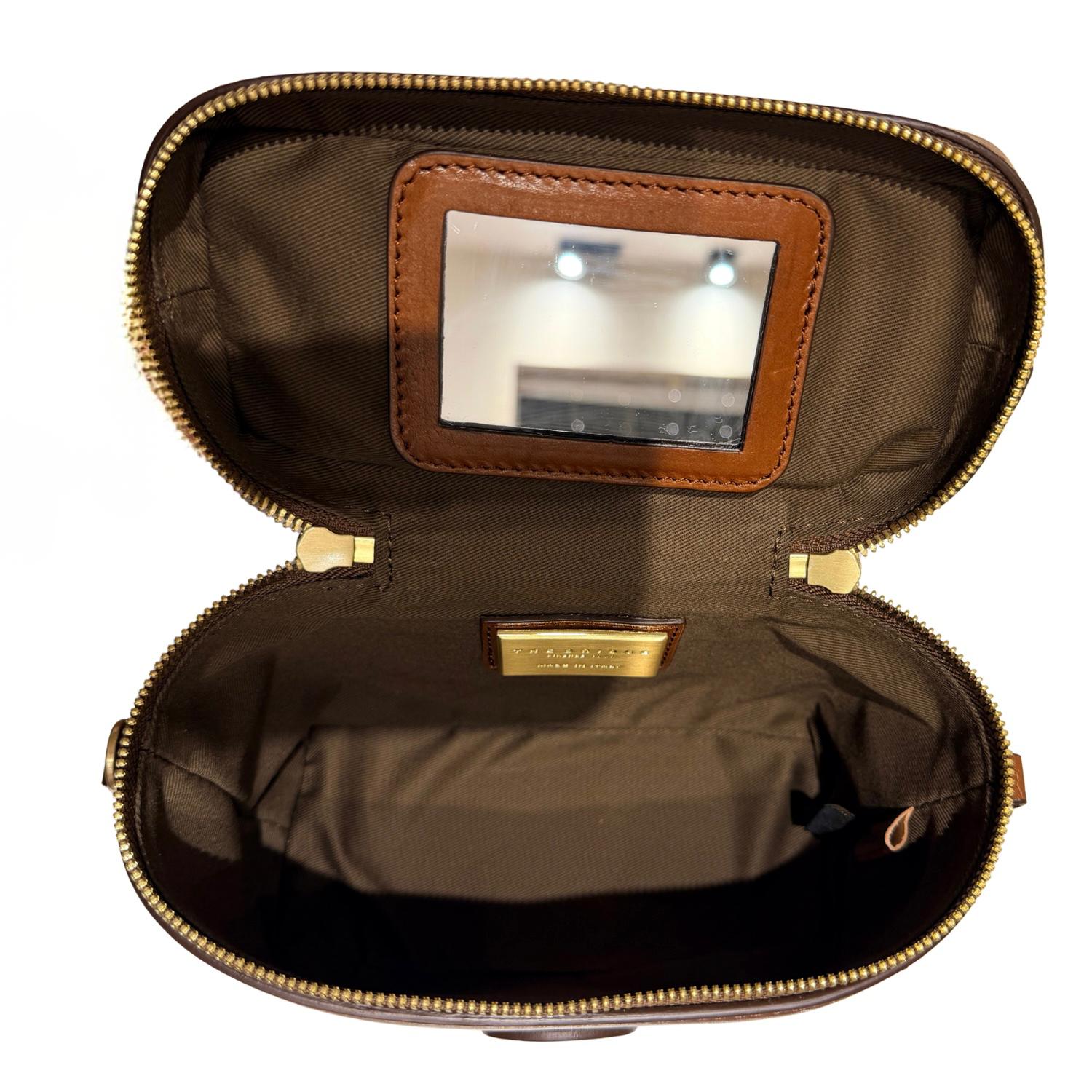The Bridge - Tracollina vanity in pelle, Marrone