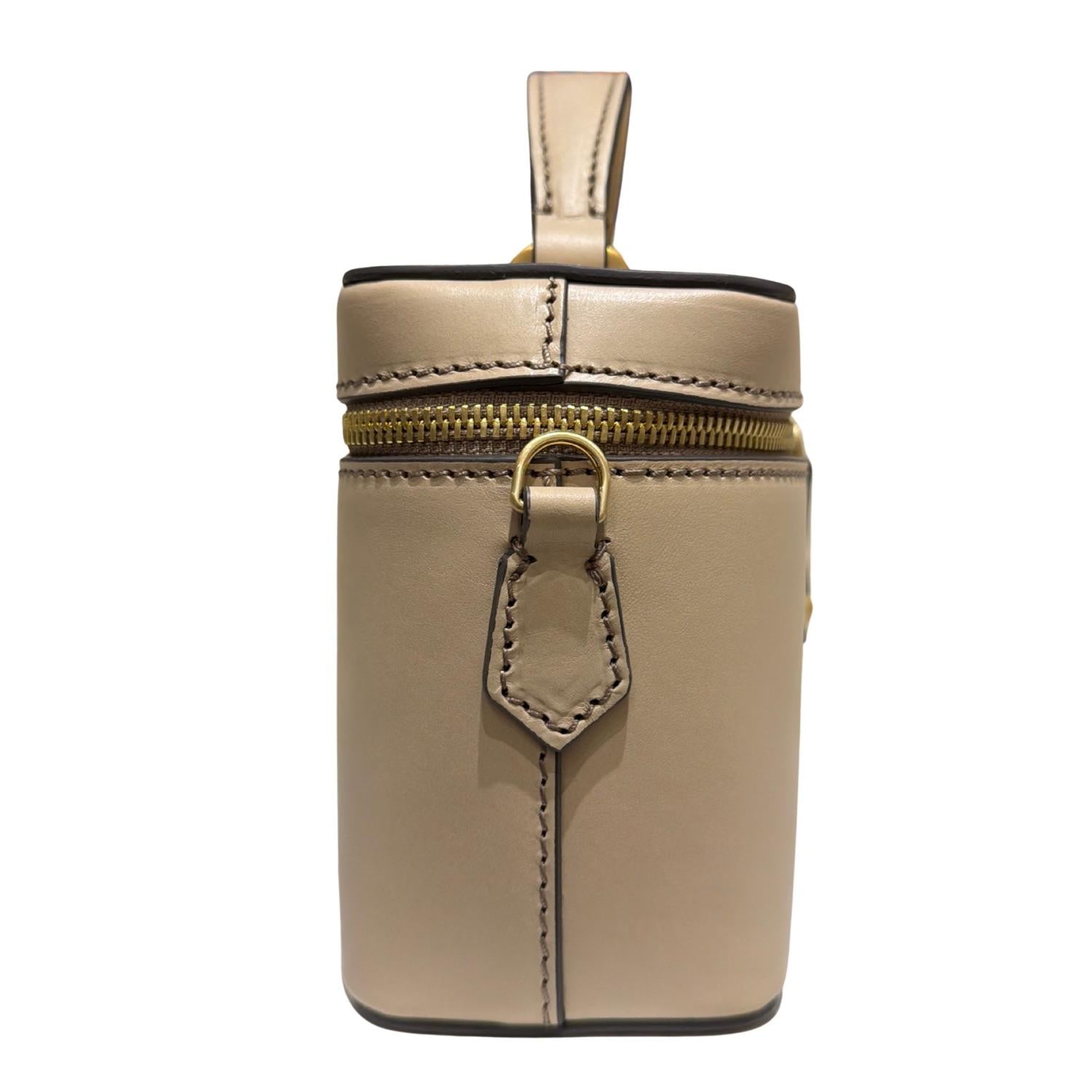 The Bridge - Tracollina vanity in pelle, Beige