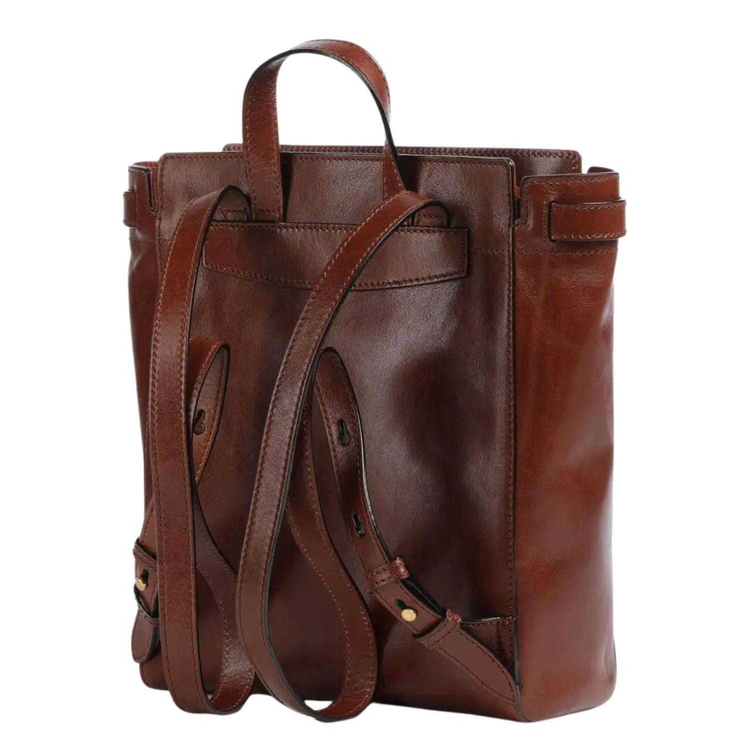 Zaino in pelle Isotta, Marrone