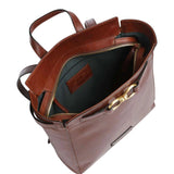 Zaino in pelle Isotta, Marrone