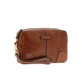 Pochette a mano in pelle Vespucci, Marrone