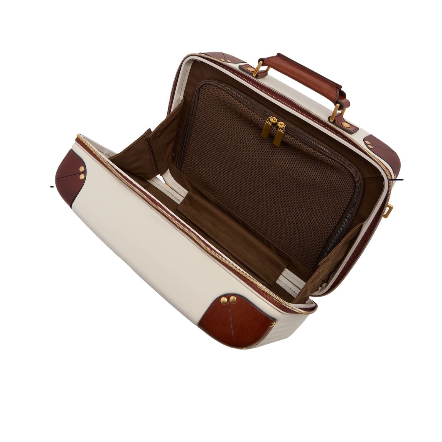 The Bridge - Beauty Case in Pelle e Policarbonato, Bianco