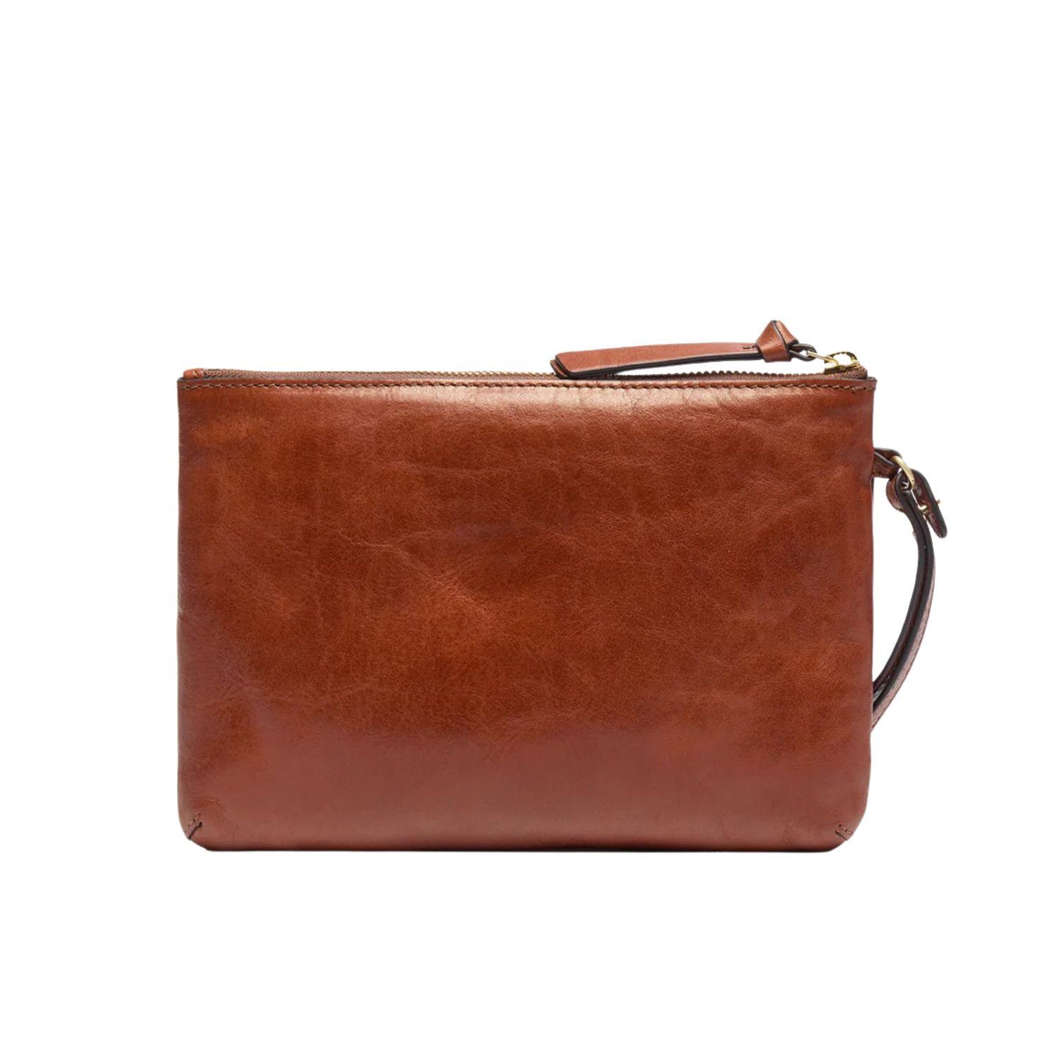 Pochette in pelle donna Ingrid, Marrone