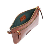 Pochette in pelle donna Ingrid, Marrone