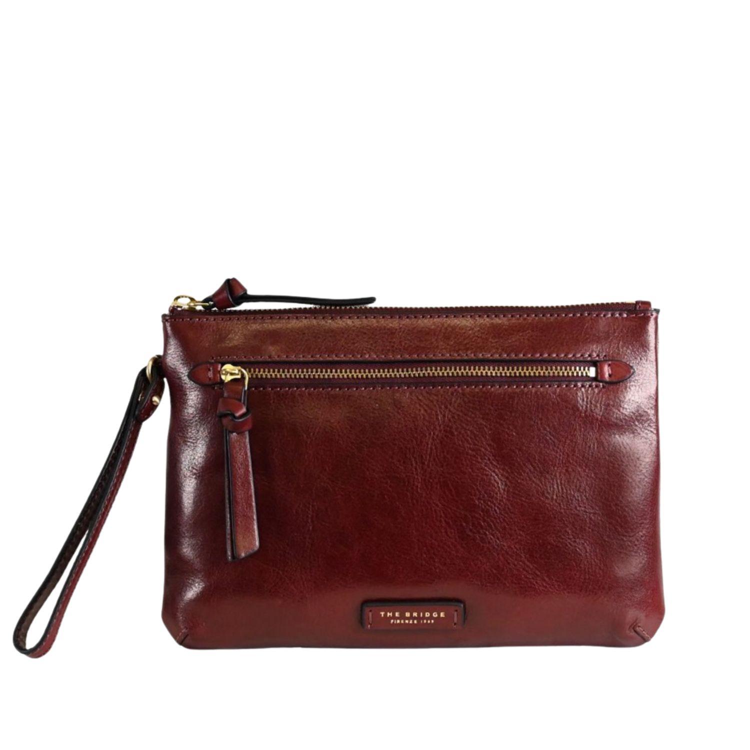 Pochette in pelle donna Ingrid, Bordeaux