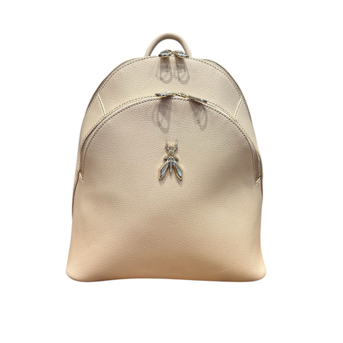 PATRIZIA PEPE - Zaino in pelle doppia cerniera, Beige 