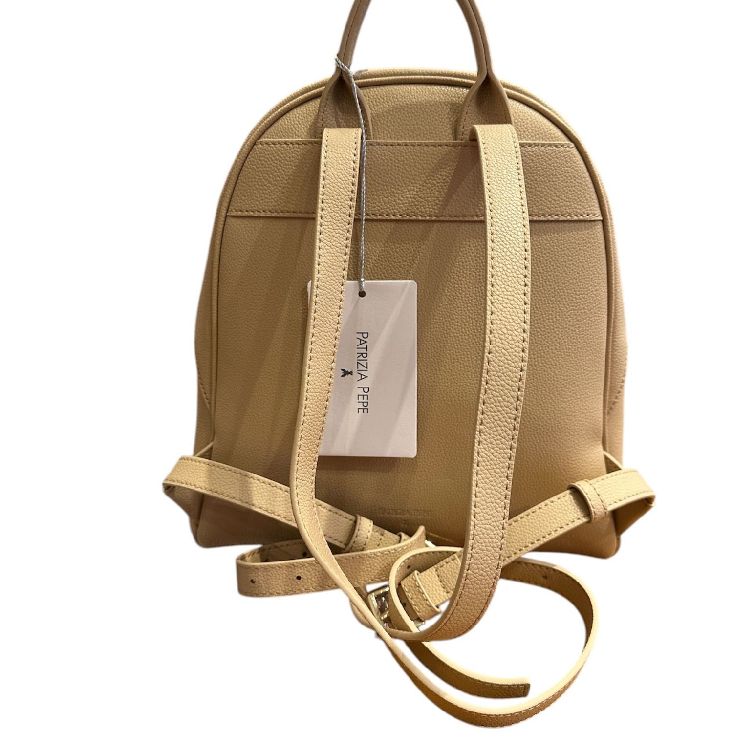 PATRIZIA PEPE - Zaino in pelle doppia cerniera, Beige 