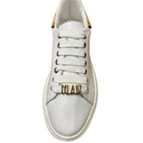 n. 40 Sneakers pelle, Bianco