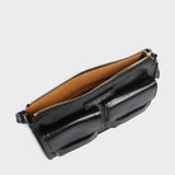 THE BRIDGE - Borsa a tracolla con zip e tasche esterne, Nera