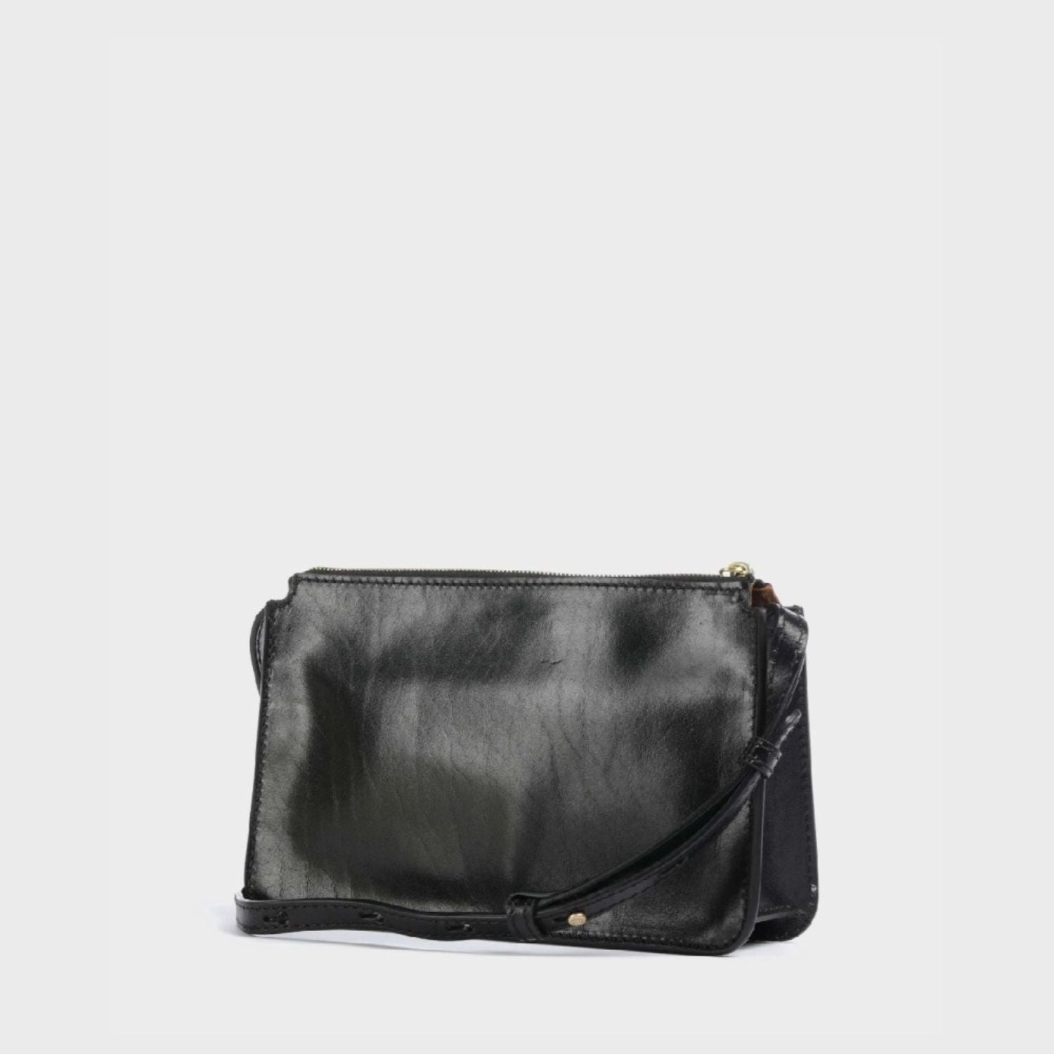 THE BRIDGE - Borsa a tracolla con zip e tasche esterne, Nera