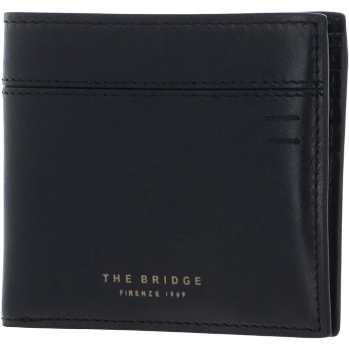 THE BRIDGE - Portafoglio uomo senza portamonete in pelle , Nero