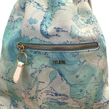 ALVIERO MARTINI - Zaino morbido in tessuto , Azzurro e Bianco