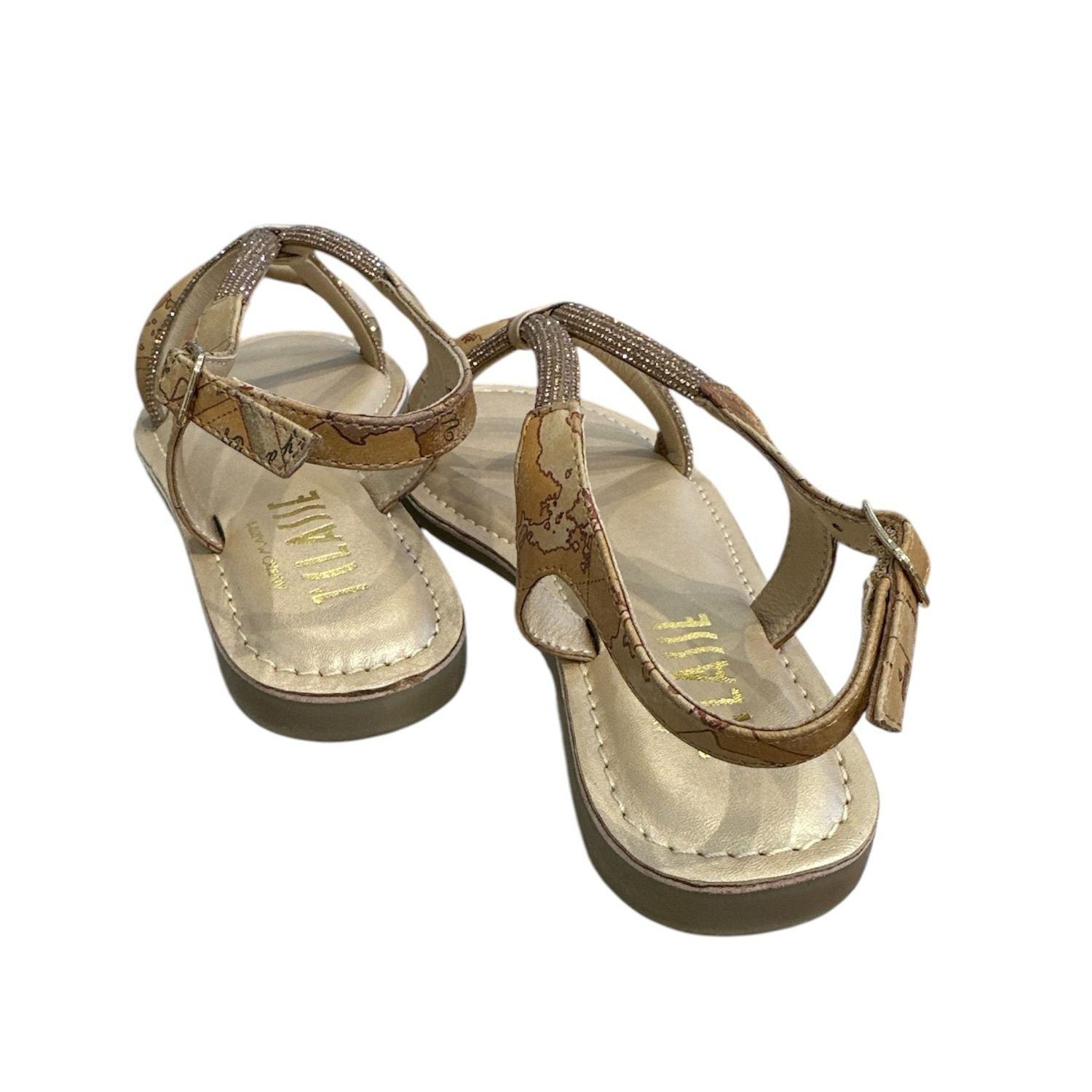 ALVIERO MARTINI - n 39 Sandalo donna con strass, Beige