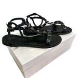 PATRIZIA PEPE - N.36 Sandalo con borchie Argento, Nero