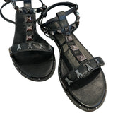 PATRIZIA PEPE - N.36 Sandalo con borchie Argento, Nero