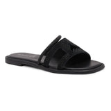 PATRIZIA PEPE - N 37 Ciabattina in pelle con strass, Nero