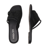 PATRIZIA PEPE - N 37 Ciabattina in pelle con strass, Nero
