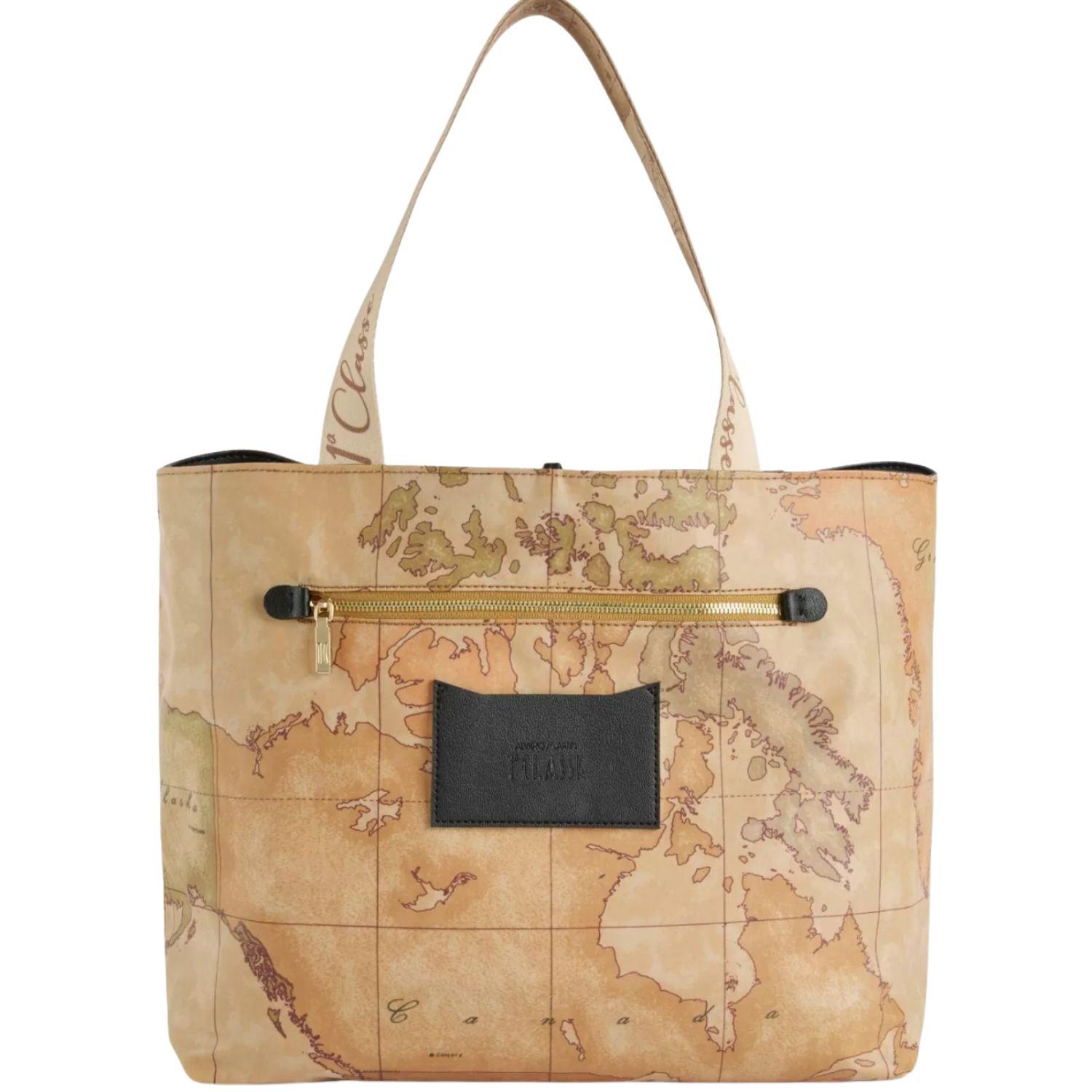 ALVIERO MARTINI - Reverse Soft borsa shopping reversibile, Nera