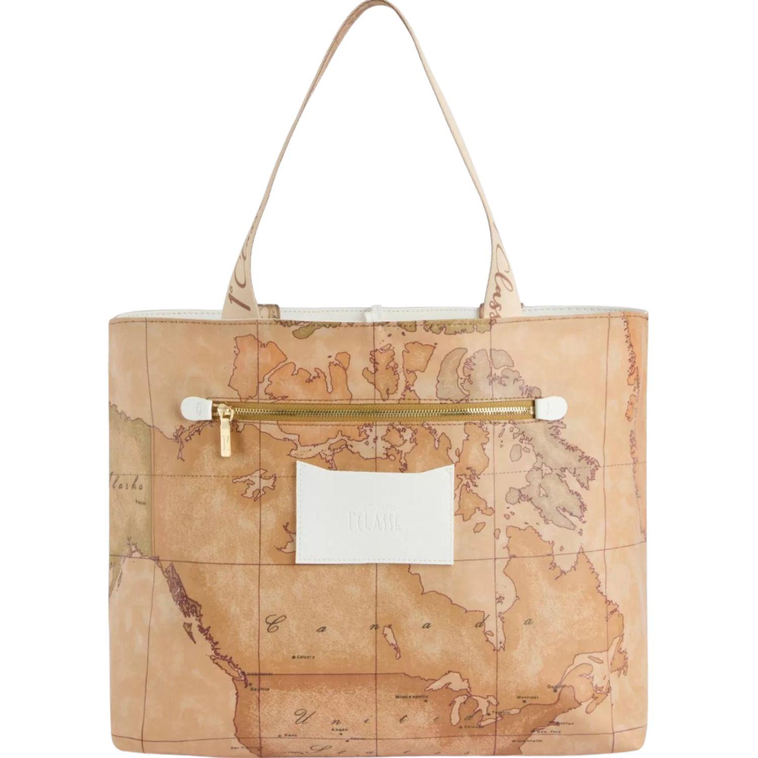 ALVIERO MARTINI - Reverse Soft borsa shopping reversibile, Bianca