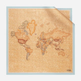 Foulard in seta Geo Classic 90x90, Azzurro Artico