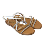 Alviero Martini - N.36 Sandali bassi con Stampa Geo e Glitter Estate 2026, Naturale 