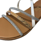 Alviero Martini - N.38 Sandali bassi con Stampa Geo e Glitter Estate 2026, Naturale 