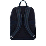 PIQUADRO - Zaino grande porta pc 15.6 in pelle Blue Square Blu