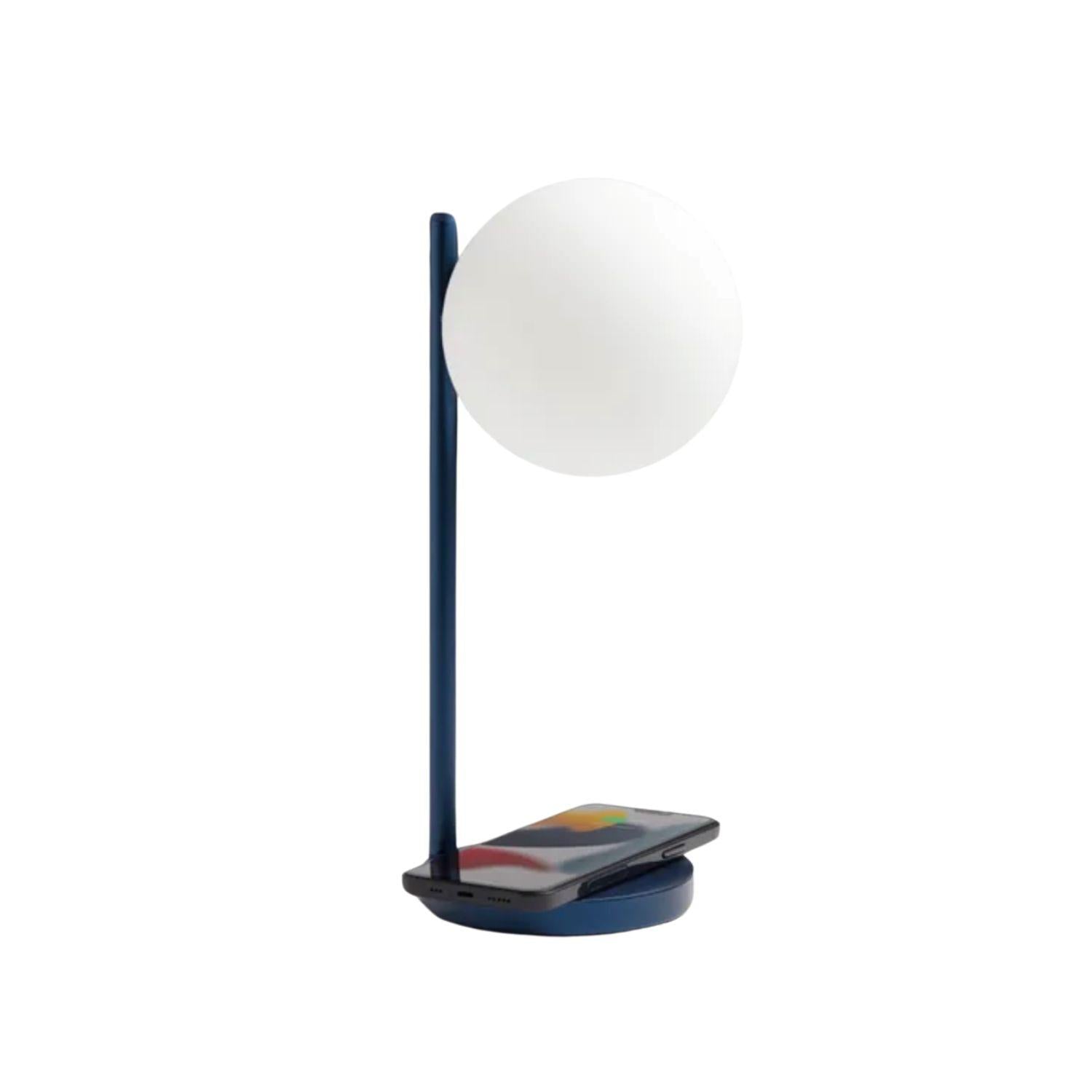 Lexon - Lampada led Bubble Lamp QI Blu
