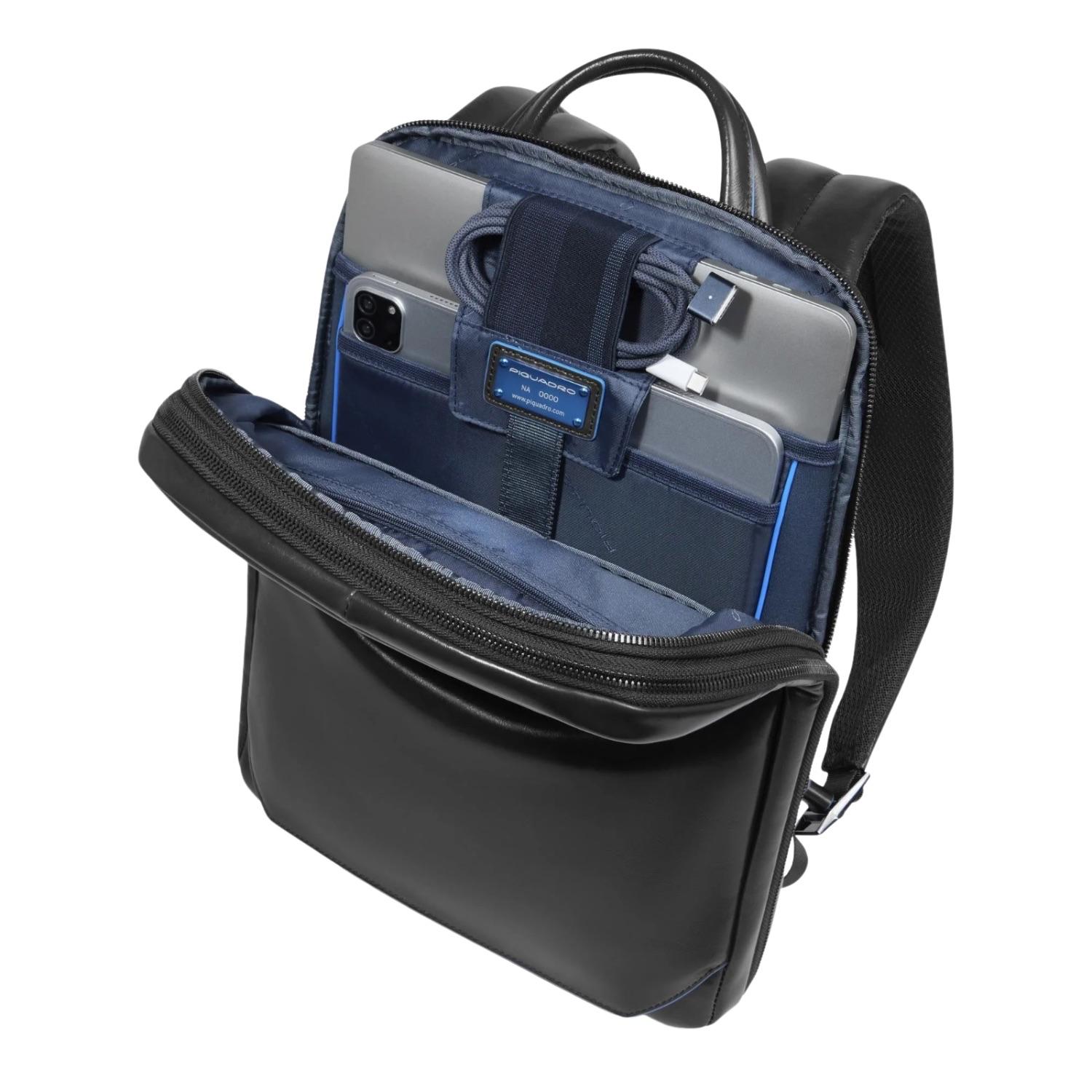 Zaino sottile espandibile porta pc 14'', Nero