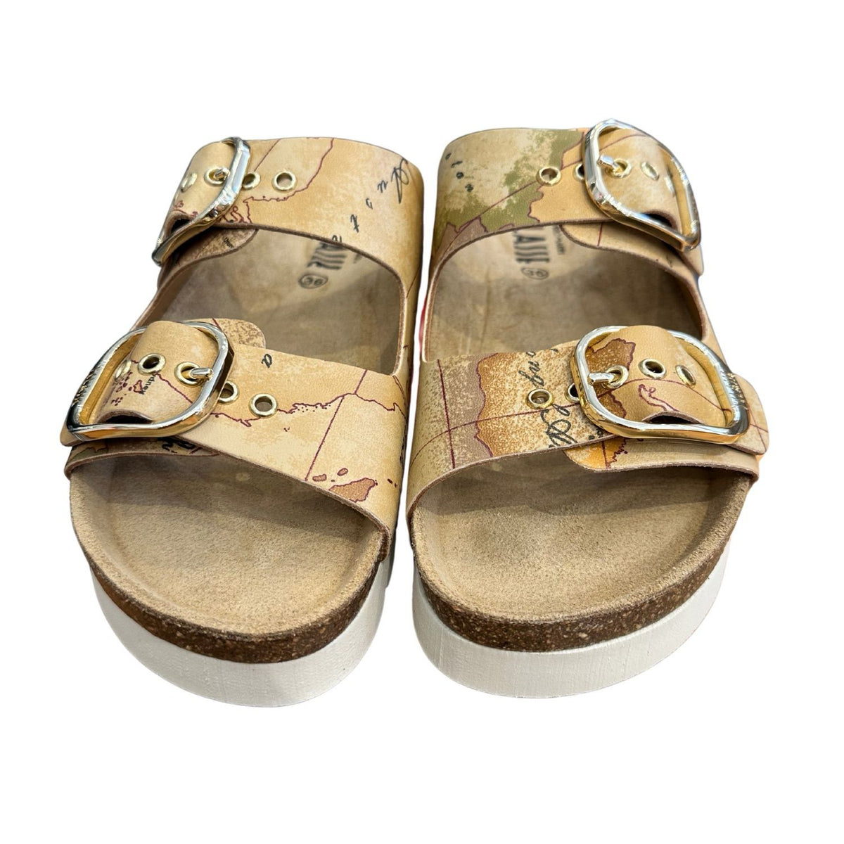 ALVIERO MARTINI - N.41 Ciabatta doppia fascia Geo Classic, Beige