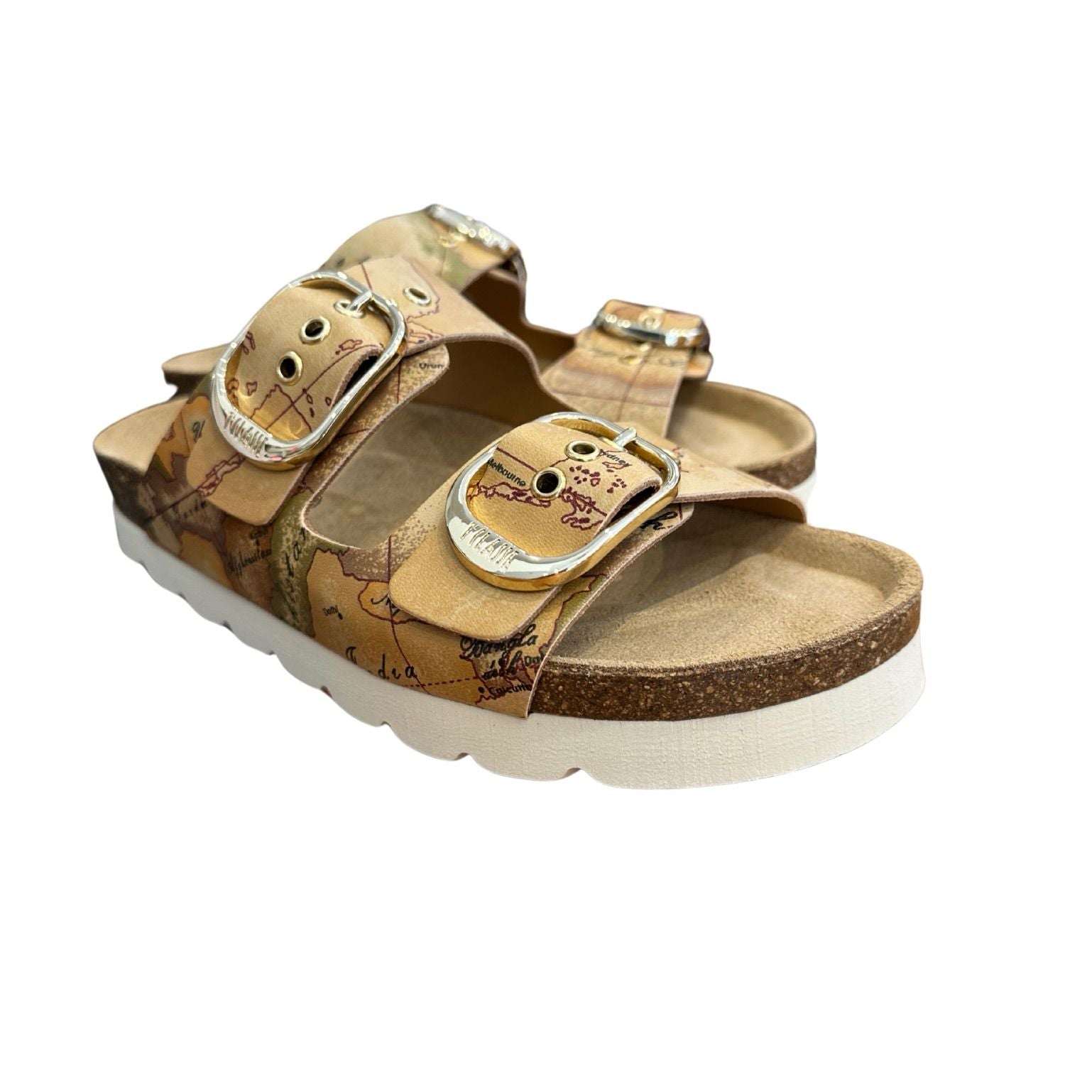 ALVIERO MARTINI - N.38 Ciabatta doppia fascia Geo Classic, Beige