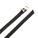 Patrizia Pepe - Cintura vita bassa in pelle martellata, Nero