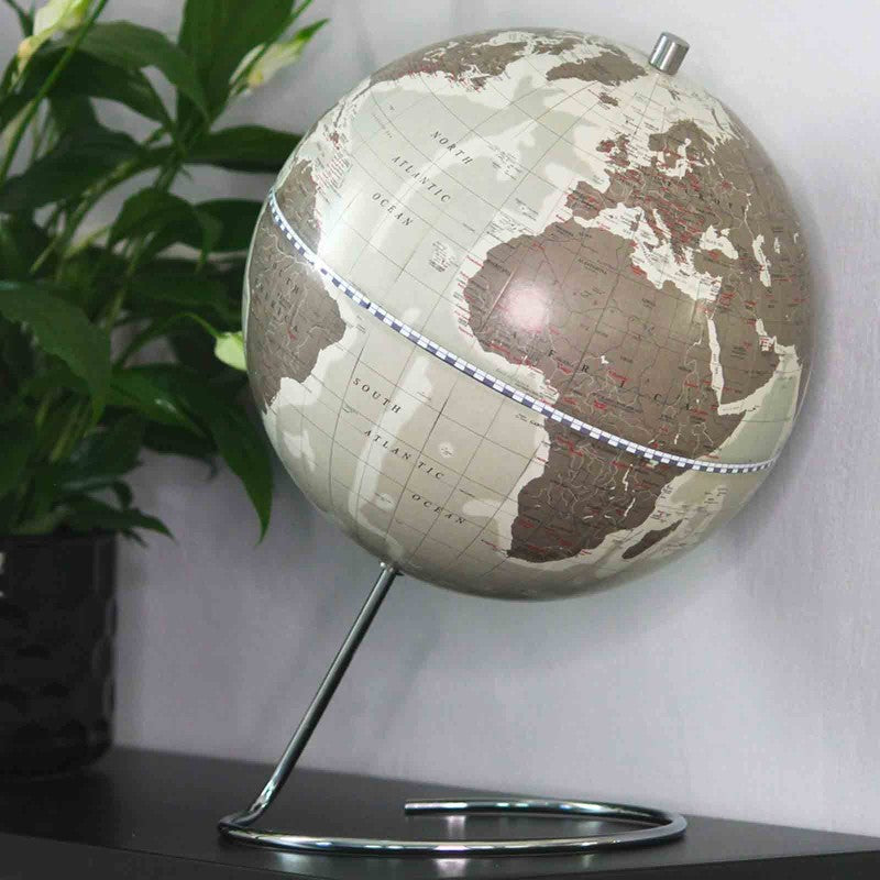 ZOFFOLI - Mappamondo da tavolo design moderno Cosmo Grigio