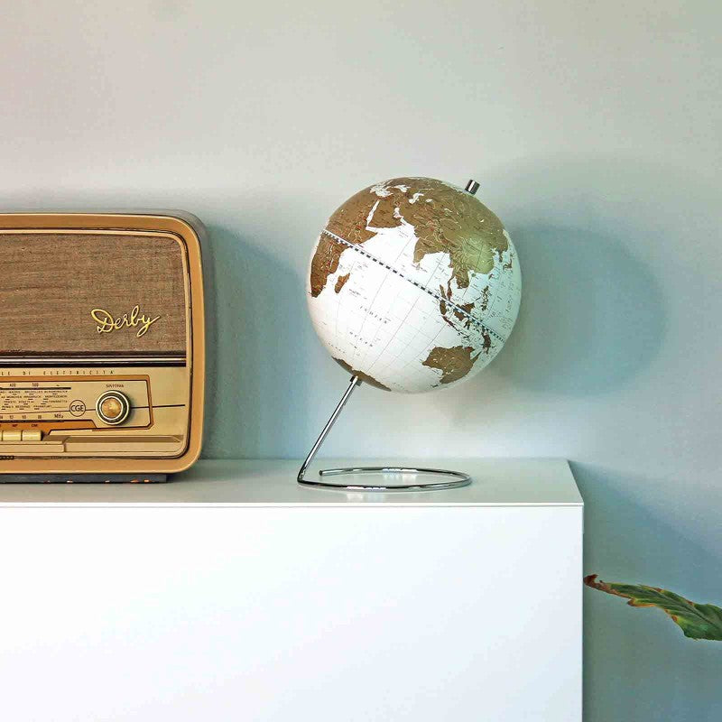 ZOFFOLI - Mappamondo da tavolo design moderno Cosmo Bianco