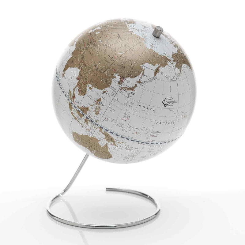 ZOFFOLI - Mappamondo da tavolo design moderno Cosmo Bianco