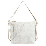 ALVIERO MARTINI - Borsa Hobo doppia portabilità Geo Soft, Bianco