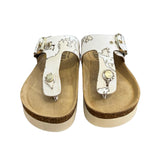 ALVIERO MARTINI - N. 40 Infradito in pelle Geo White, Bianco