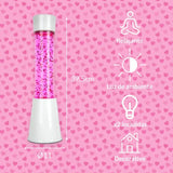 FISURA - LavaLamp con Cuori Glitterati, Rosa