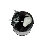Lampada latta ammaccata Chanel Logo Bianco